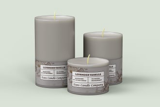 do candle box packaging design and candle label design