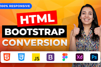 do figma to html css, psd to html, xd to html bootstrap