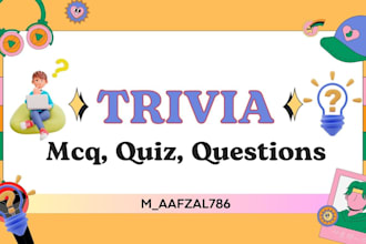 write high quality unique 1000 trivia, mcq, quiz, questions on any topic