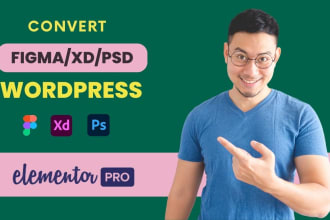 convert figma to wordpress website with elementor pro, figma to elementor pro