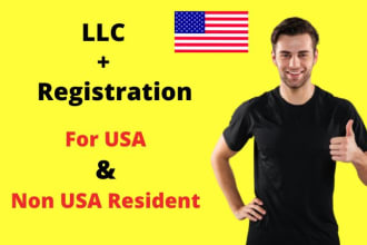 register US llc company for USA and non USA residents and legal ein number