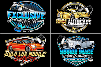 do auto detailing, automotive, mobile detailing, auto repair, car wash logo