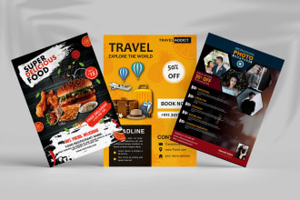 design professional speaker flyer or property listing