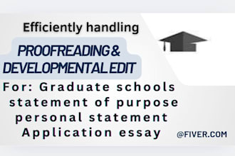 proofread edit statement of purpose sop or personal statement
