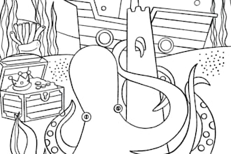 create awesome coloring page for children and adult