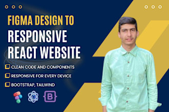 convert figma design to responsive react or nextjs website