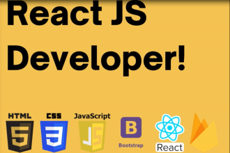 do react js development with api and firebase integration