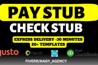 create paystub, check stub, paystubs, stub, paycheck for self employed