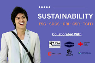 write reports and articles on sustainability, csr, sdgs, esg, gri, crypto