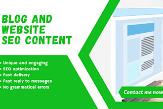 write blog and website SEO content