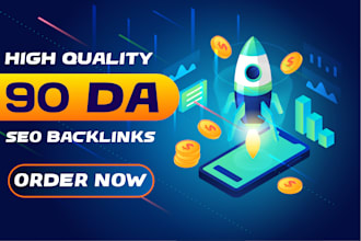 90 unique dofollow backlinks da 40 to 90 plus