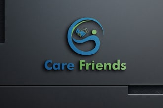 do creative line art text or badge logo design