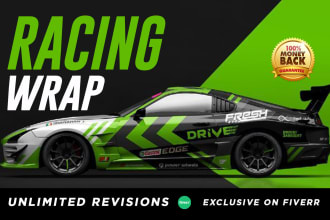 do racing car wrap, itasha car wrap, livery car wrap, vehicle wrap