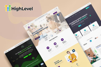 design and build a stunning gohighlevel website with CSS, HTML, and javascript