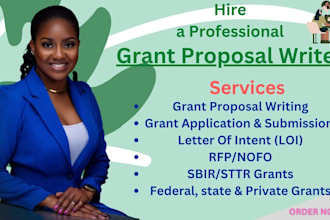 do grant research, grant writing, apply for grants, as a nonprofit grant writer