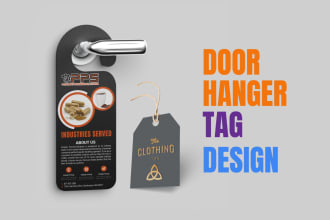 design door hanger or rack card and tag for your business