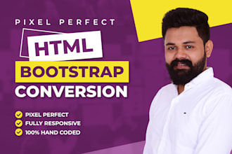 convert figma to html, psd, xd to html responsive bootstrap 5 tailwind css