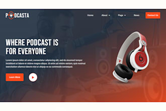 design a professional podcast website