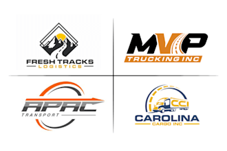 do truck dispatching transportation business logo design
