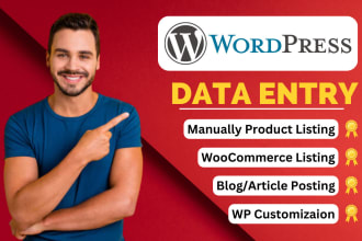 do wordpress data entry and content upload fast