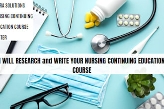 research and write nursing continuing education courses