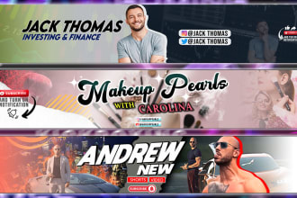 design amazing banner youtube