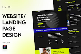 design website or landing page UI UX in figma