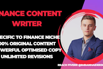 do finance SEO content writing for blog and articles