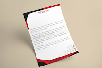 design stylish and professional letterhead
