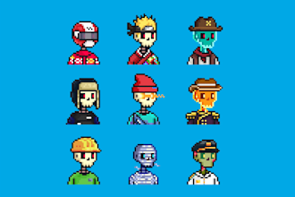 create cryptopunks pixel art nft collection for you