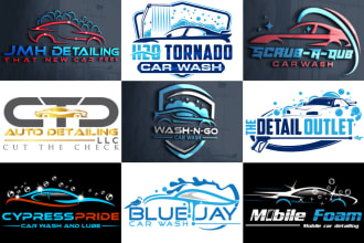 do automotive auto detailing car wash mobile detailing logo