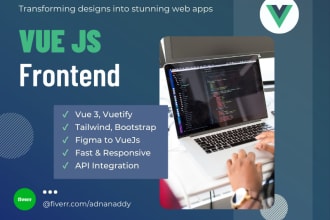 fix, create modern frontend interfaces using vuejs