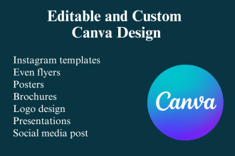 design canva template, event or church flyer using canva pro