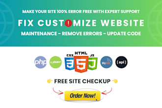 fix bugs and maintain your custom PHP website