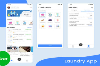 develop on demand laundry app, booking and delivery app
