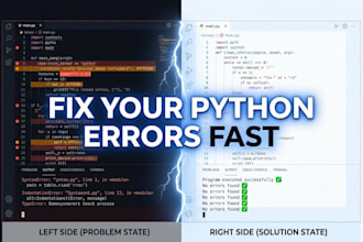 fix python errors, debug code, and solve programming problems fast