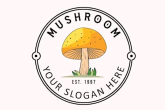 design modern awesome mushroom logo