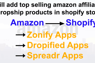 add amazon affiliate and dropshipping products in shopify store