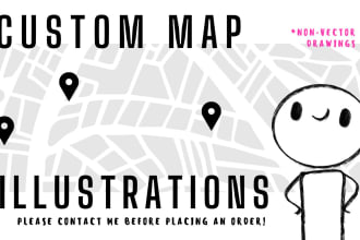 custom illustrate you a simple navigation map