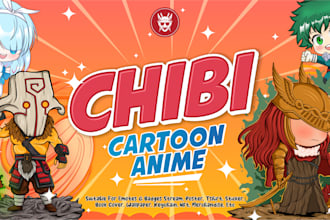 draw chibi character emoticons, stickers, anime character