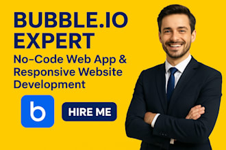 build bubble web app and bubble website in bubble io
