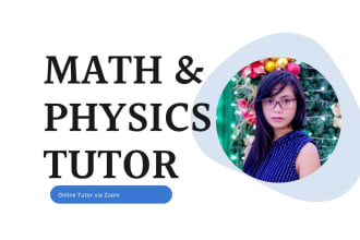 tutor math and physics via zoom