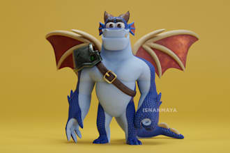 create 3d character for film, game, or mascot