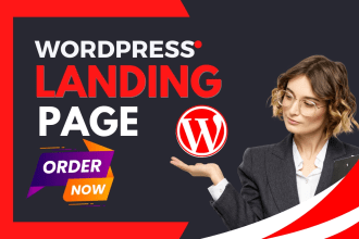 build wordpress landing page design with elementor