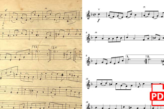 digitalize your handwritten sheet music to PDF file