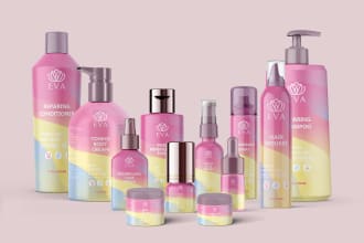 do cosmetic label design, product label design product packaging design