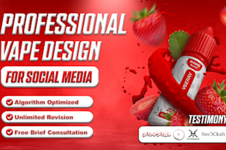 design professional vape design for social media