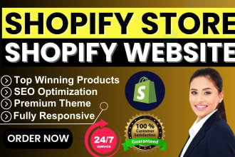 set up shopify store or responsive shopify website