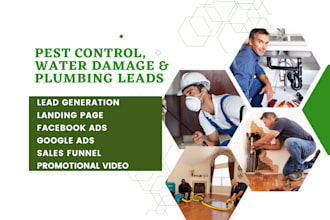 generate highly converting pest control leads plumbing leads water damage leads