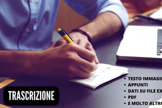trascrizione appunti, traduzione testo
